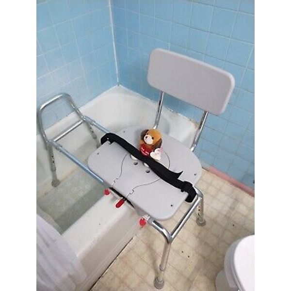 Swivel Sliding Shower Chair & Tub Transfer Bench W/Cut Out Eagle Health Supplies