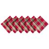 DII Christmas Fabric Square Napkin Set, Cotton, Tango Red Plaid