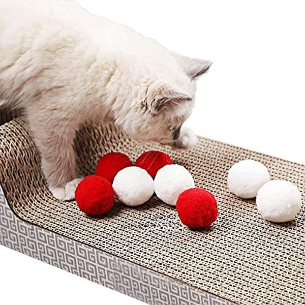 YuYww Cat Toy Ball Interactive Cat Balls Soft Cat Bouncy Ball for Exercise and Interactive Play, Bouncy & Noise-Free, Pack of 10