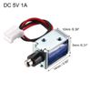sourcing map DC 5V 1A 30g 3mm Mini Electromagnetic Solenoid Lock Pull Type for Electric Lock Cabinet Door Lock