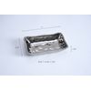 Pampa Bay Silver Titanium Finish Porcelain Rectangular Dish, 7-inch Length