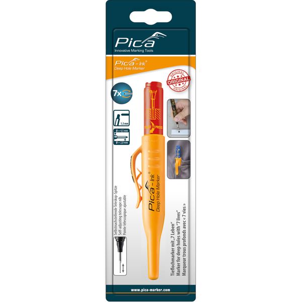 Pica-Ink Deep Hole Marker, Red