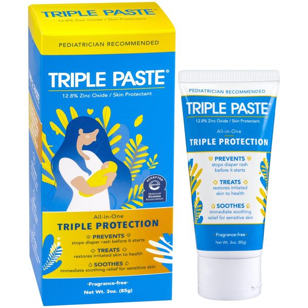 Triple Paste Diaper Rash Ointment 3 Ounce Medicated Skin Protectant Soothing ...