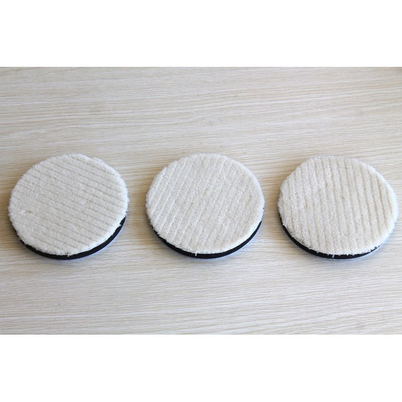 Wool Buff For Polisher 4.9 inches (125 mm) 3 Piece Set For Each Company ...