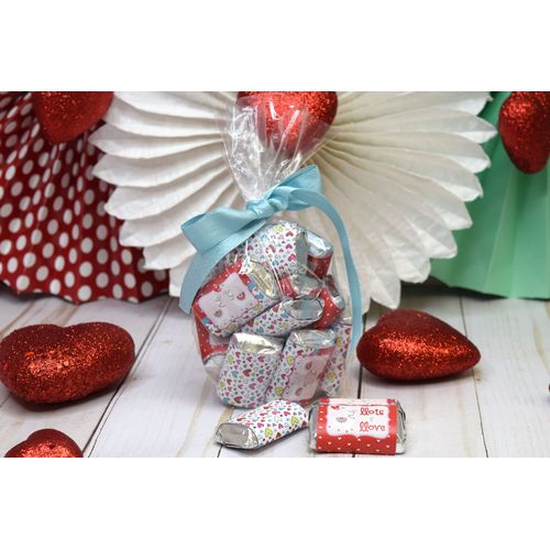 Cute Llamas in Love Themed Valentine's Day Birthday Mini Chocolate Candy Bar Sticker Wrappers, 45 1.4" x 2.6" Wrap Around Labels by AmandaCreation, Great for Party Favors