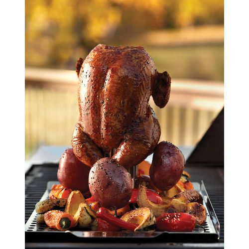 Outset QS54 Flavor Roaster for Chicken and Potatoes, Stainless Steel