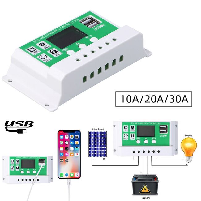 10a 20a 30a usb solar charge