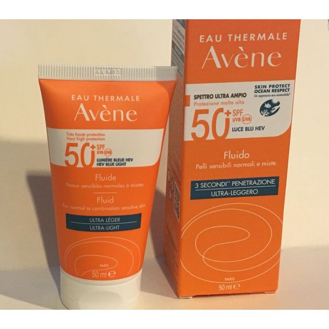 Avene Sunscreen Spf 50+ Very High Sun Protection Fluid Ultra Light 50ML