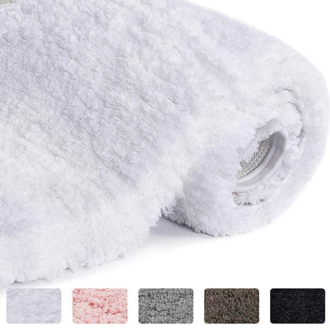 Bathroom Rug, Non Slip Bath Mat (white) Water Absorbent Soft