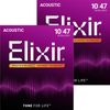 Elixir Acoustic Guitar Strings, Nanoweb, 80/20 Phosphor Bronze, 2sets