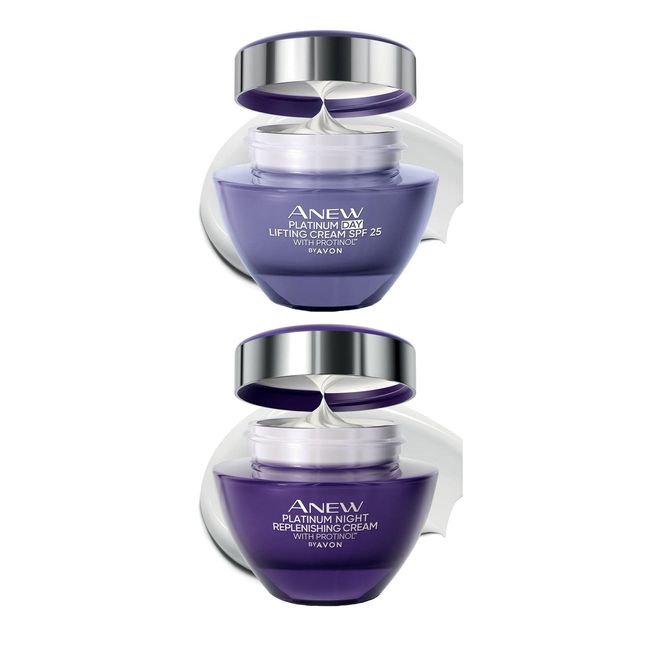 Avon Anew Platinum Tagescreme SPF25 50ml + Anew Platinum Nachtcreme 50ml Set