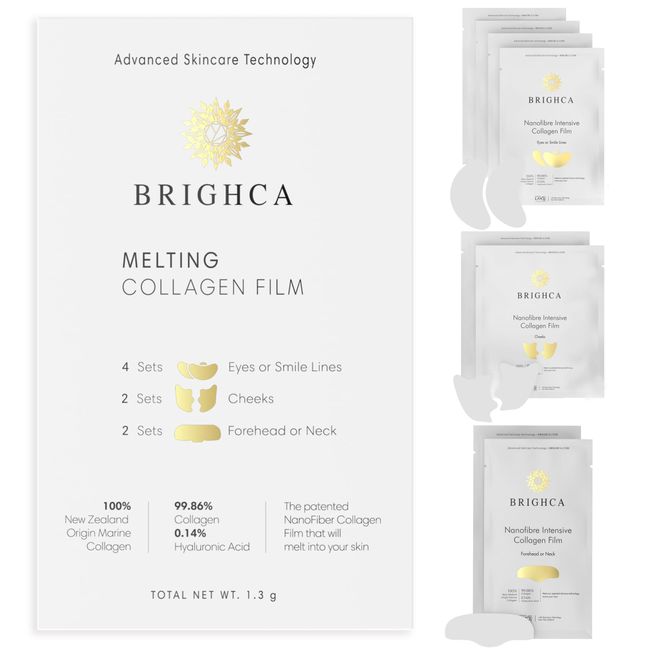 BRIGHCA Melting Collagen Film Refill Pack (8 Pouches) - Part of Brighca’s Melting Collagen Set | Anti-Aging Collagen Skincare Routine
