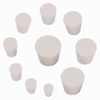 Labasics Solid Rubber Stoppers Set, White Tapered Lab Seal Rubber Stoppers (22-Pack, 000#-7#)