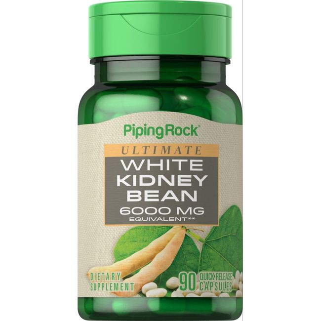 White Kidney Bean Extract 6000 mg | 90 Capsules | Carb Control | by Piping Rock