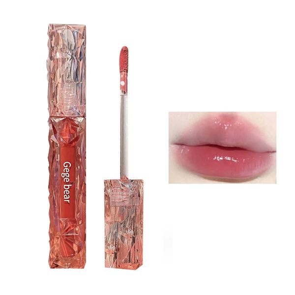 Lipstick, Lip Gloss, Lip Balm, Lip Clay, Crystal Diamond Mirror Lip Glaze Waterlight Mirror Whitening Non-Stick Cup Lipstick (#01 Late Spring Color)