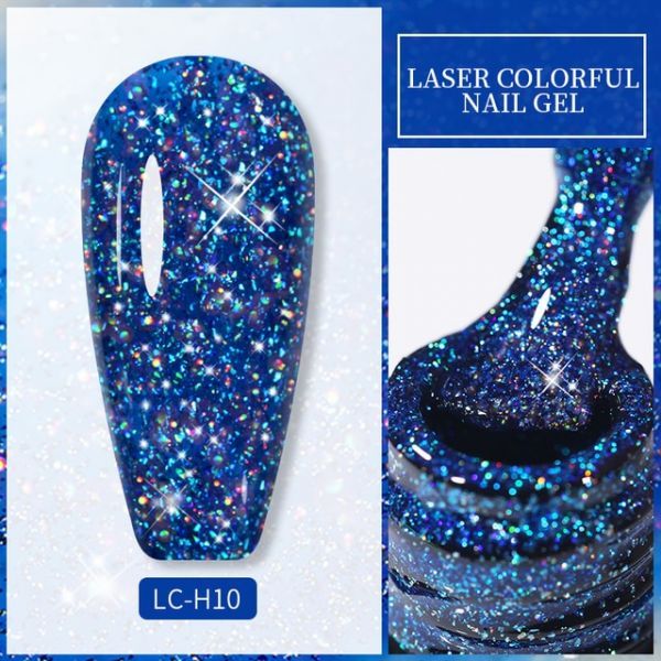 [Kilo] 310450 LILYCUTE-7ml Holographic Glitter Gel Nail Polish Spring Color Sparkling Sequins UV LED Varnish Nail Art Decorations