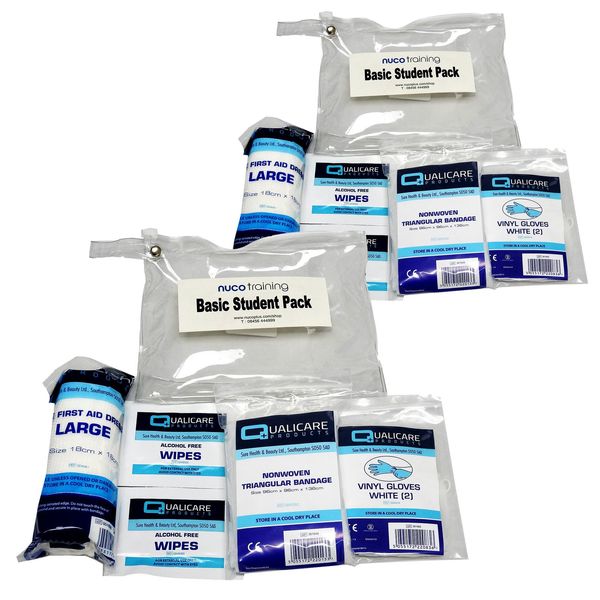 Qualicare Compact Carry Basic Student Training Medical First Aid Kit Single Pack - Twin Pack