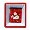 Elf Christmas Dish Tableware Set 12" 3pc Plastic Serving Tray Set, Red White