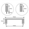 AQUALAVOS Shower Door Handle Stainless Steel Chrome Effect