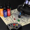 ATOMUS 300 Pcs Tattoo Ink Cups - Mixed Sizes Disposable Ink Cups Holder Container