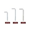 uxcell Right Angle Hooks, 1 Set, 9 Shapes, Right Angle Metal Screw Hooks, Silver