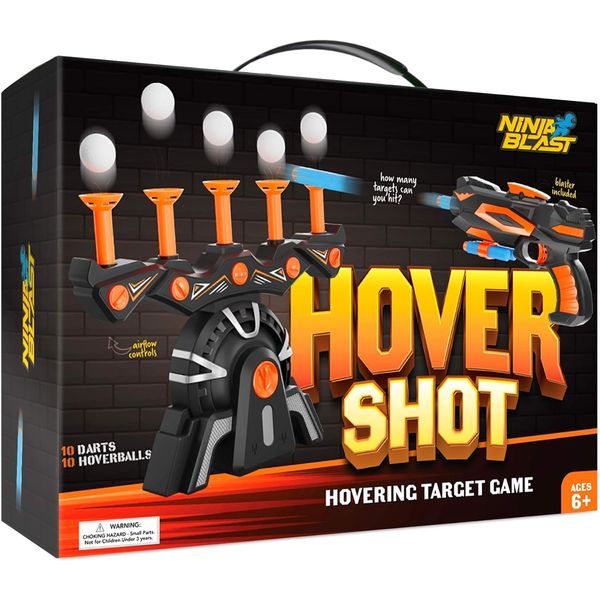 Hover Shot Shooting Toy for Kids - Ball Target Game for Nerf Gun - Cool Birthday Gifts Toys for Boys Age 6+ Year Old Boy Best Teenage Gift Idea - Gun, Targets & Darts - Powered by Plug or Batteries