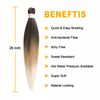 DT CHERYL Pre Stretched Braiding Hair, 6 Pack golden Braided Hair extension 26 inches Synthetic EZ Braid Hot Water Styling Braid Yaki Texture Pre-stretched Hair for Braiding Braids 1B/27/613