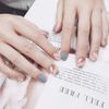 ins style 24 pack gray nail tips marble nails for sweet girls