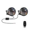 2PCS LED Dynamic Devil Eyes Light 33 Modes 12V Remote Control Headlight Retrofit