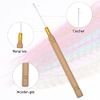30Pcs Colorful Hair Extensions, 40cm Synthetic Feather Hair Extensions,Hair Tinsel Kit,Hair Extension Kit including 100 Micro Beads and Hook for Women Girls Party Festival Cosplay