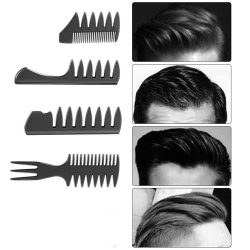 Mens Styling Comb, Wide Tooth Comb, Styling Comb Set, 4 pcs Wide Tooth Hair Comb Styling Set, Professional Shaping & Wet Pick Pompadour Comb, Barber Comb for Wet Curly Thick Hair