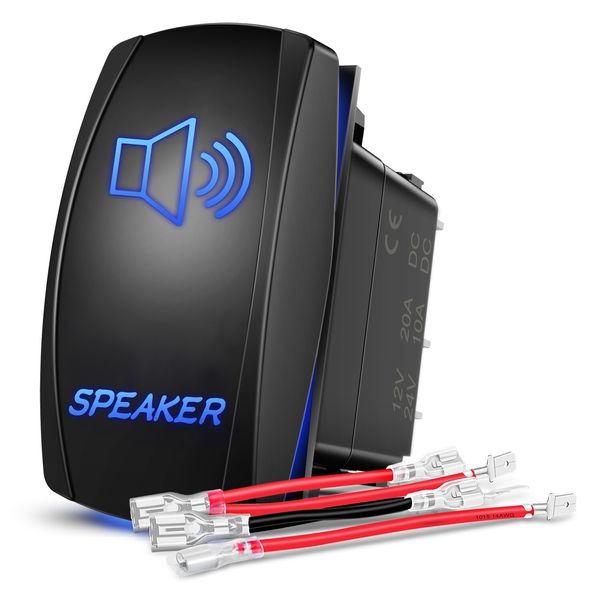 Nilight Speaker Rocker Switch Led Light Bar Switch 5 Pin Laser On Off switches
