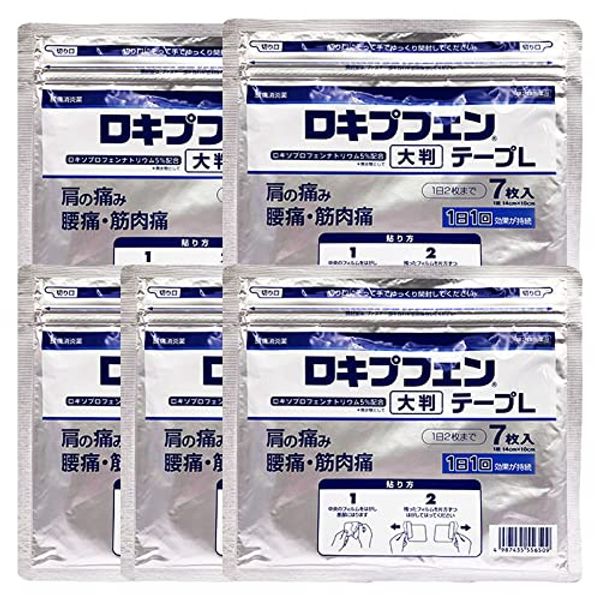[2nd-Class OTC Drug] Lokipfen Tape L 7 Sheets x 5