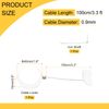 sourcing map 3.3ft Retractable Cable Lock with Arc Patch Remote Control Security Lock with Adjustable Cord Tether Anti Theft for Laptop, TV, 150 G, White