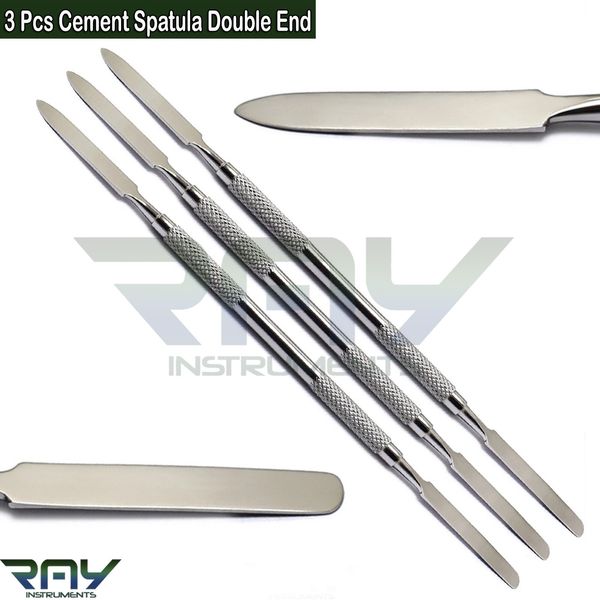 3 Pcs Dental Cement Mixing Spatula Double End Restorative Laboratory Instruments