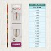 KnitPro 4.5 mm Symfonie Crochet Single Ended Hooks, Multi-Color
