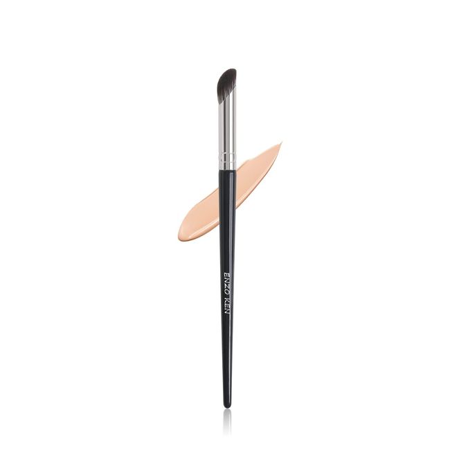 Mini Concealer Make-up Pinsel von ENZO KEN, Kleiner Nasen Kontur Pinsel, Abgewinkelt Lidschatten Pinsel für Unter den Augen, Dunkle Kreise, Geschwollene Augen, Reife Haut, Flüssige Foundation Creme.8S