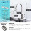 Single Handle Kitchen Faucet w Pull down Sprayer, Brushed Nickel & SUS304 Stainl