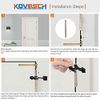 6 Pack Hinge Pin Door Stopper Black Adjustable Heavy Duty Hinge Pin Door Stop 