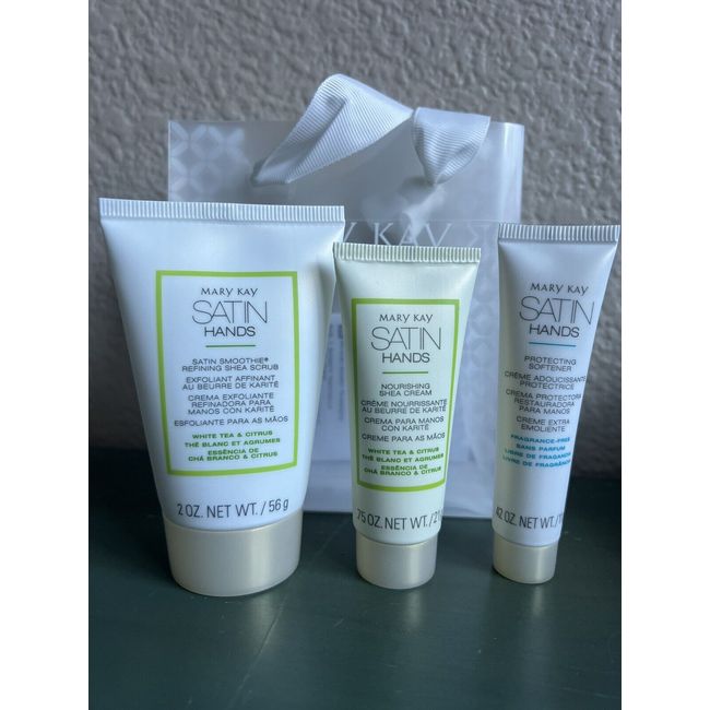 NEW Mary Kay White Tea & Citrus Mini Satin Hands Set (3 Products) FREE Shipping