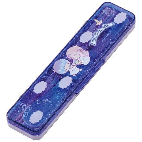 Skater CCS3SAAG-A Little Twin Stars Night Sky and Nemrin Sanrio Antibacterial Chopsticks Set, 7.1 inches (18 cm), For Adults, Made in Japan