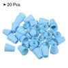 PATIKIL Bell End Stopper, 20 Pack Cord Rope Lock for Drawstring Bag, Light Blue