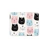 Cute Cat Pattern Cartoon Blue Pink Mouse Mat Pad - His Hers Computer #16904