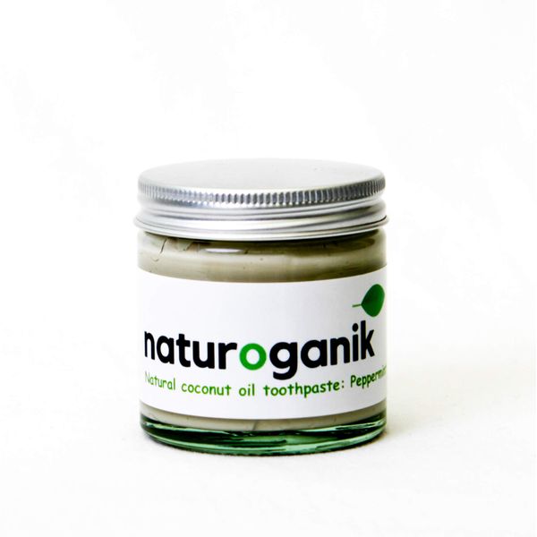 2 Jars (60 ML) of Coconut Oil Toothpaste with Peppermint Freshness