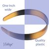 1 Inch Plastic Headbands (set of 12) - Tortoise Brown