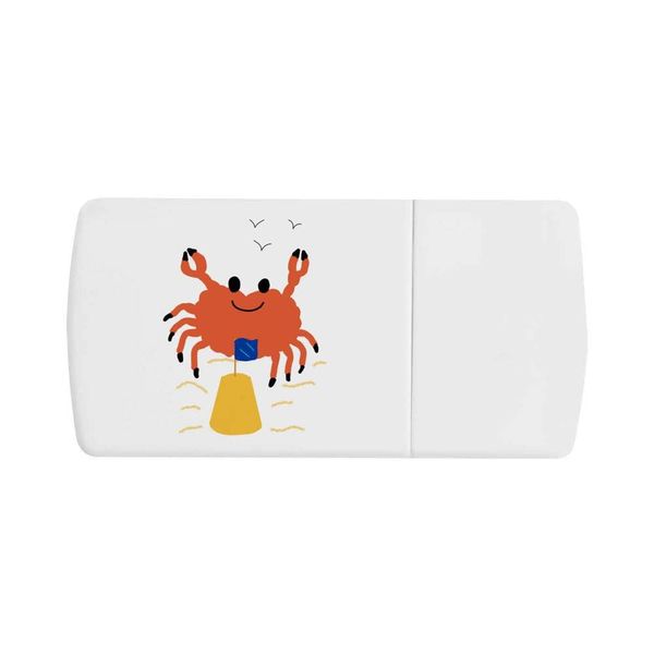 'Crab Makes A Sand Castle' Pill Box with Tablet Splitter (PI00030817)