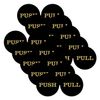 2" Round Push Pull Door Signs (Black-Gold) - 10 Sets (20pcs)