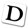 Alphabet Coaster Letter Coaster Initial Coffee Tea Birthday Coaster (Letter D)