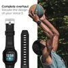 Spigen Rugged Armor Pro Designed for Fitbit Versa 3 Case/Designed for Fitbit Sense Case Cover - Black