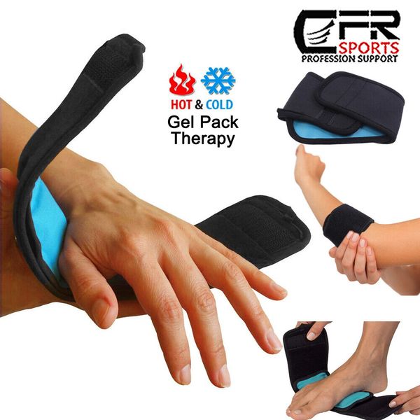 Gel Ice Pack Hot Cold Therapy for Foot, Elbow Wrist Hand Arm Ankle Pain Strap HG